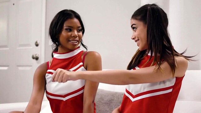 ALL GIRL MASSAGE - Hot Cheerleaders Nia Nacci and Harmony Wonder Get Horny After Casual Massage