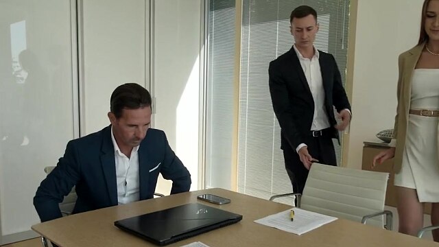 Lesbian sex at the office with Shalina Devine and Lili Charmelle