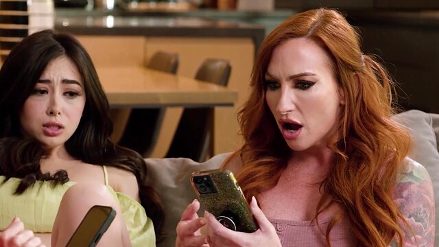 ADULT TIME - Stepsisters Alexis Tae & Chloe Surreal CAUGHT Masturbating & DISCIPLINED By Stepmoms!