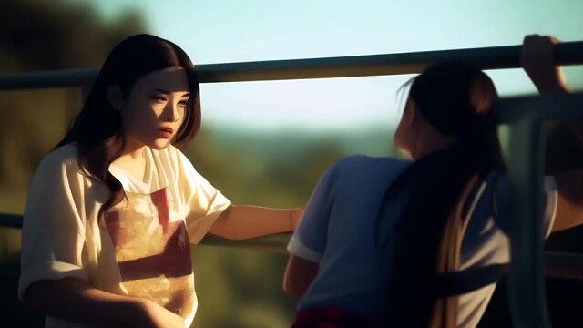 AI HENTAI: Asian Teens Possessed by Alien Creature Lesbian Fucking Ensues