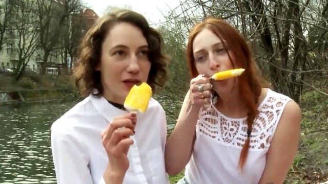 Ersties: Amateur Lesbians Share a Double Dildo & Wild Hot Sex