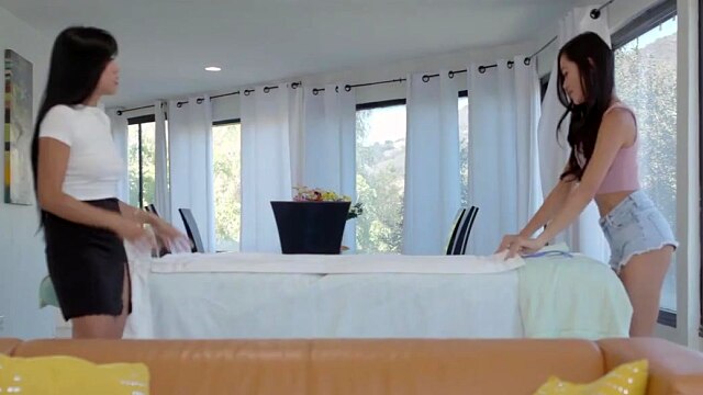She will cheat - Ember Snows anniversary anger turns into wild lesbian sex with Vina Sky