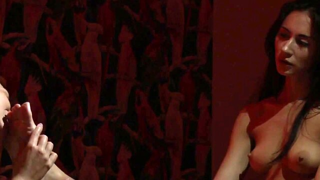 Hot brunette masturbates while her girlfriend watches her orgasm