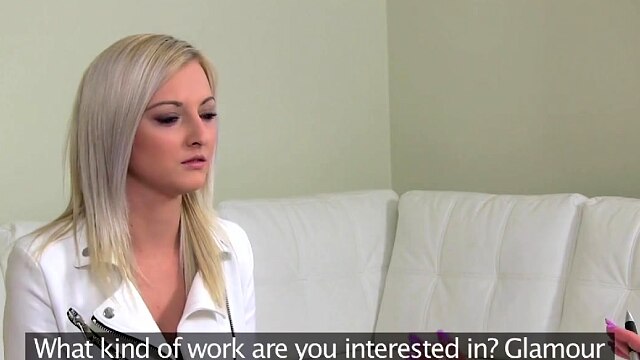 FemaleAgent. Sexy slim blonde is deliciously horny