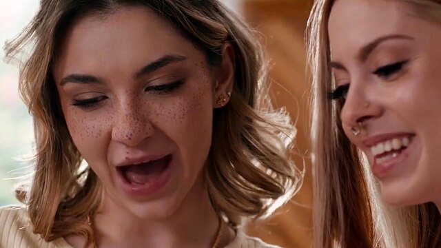 Petite Blonde Demi Hawks & Redhead Bestie Explicit Kait Try Lesbian Sex During Study Session