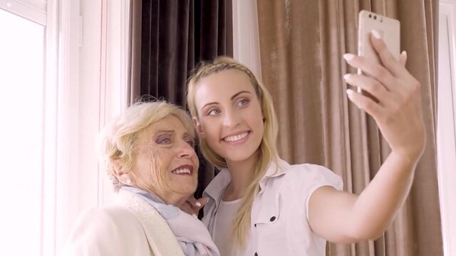 Granny Landlord Has Lesbian Sex With Her New Tenant