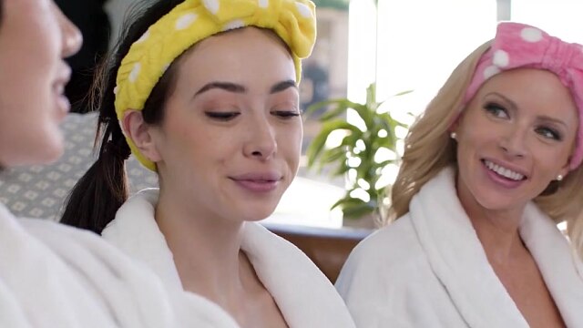 GIRLSWAY - Naturally Stacked Chloe Surreal Is Caught By Both Stepmoms Danielle Renae Little Puck