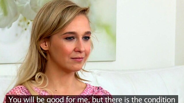 FemaleAgent Agent fucks shy blonde with dildo