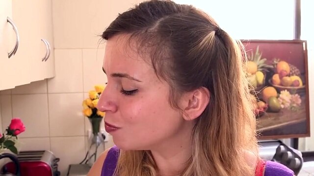 Curvy lesbian chick with huge boobs gets her cunt pleasured orally