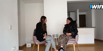 While my wife is in another city, the journalist touches my vagina and my ass
