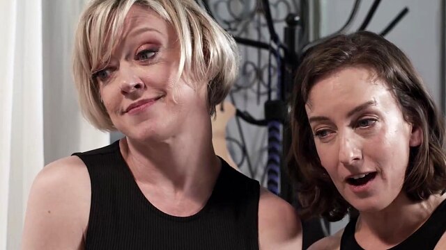 LEZ BE BAD - Femdom Dee Williams & Elise Graves Give Aria Sloane multiple hard orgasms While Tied Up