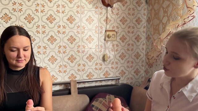two girls learn to give blowjobs and have lesbian sex