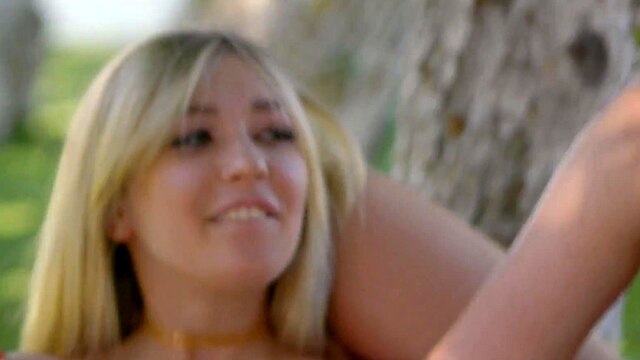 GIRLSWAY Hot Stranger Is Caught Masturbating While Watching Couple Fuck in a Trailer