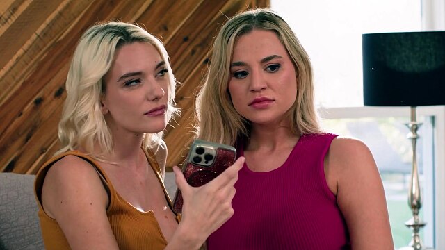 GIRLSWAY - Busty Blonde Wives Kenna James & Blake Blossom Have Rough Passionate Sex During a Survey
