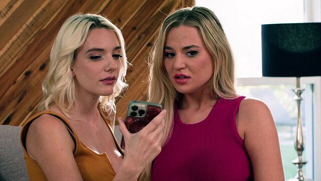 GIRLSWAY - Busty Blonde Wives Kenna James & Blake Blossom Have Rough Passionate Sex During a Survey