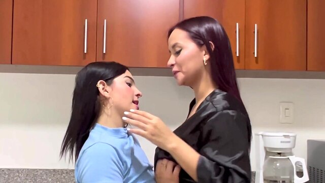 Horny Lesbian Best Friends Take Over the Kitchen: Licking, Fingering, and Making Each Other Cum Hard
