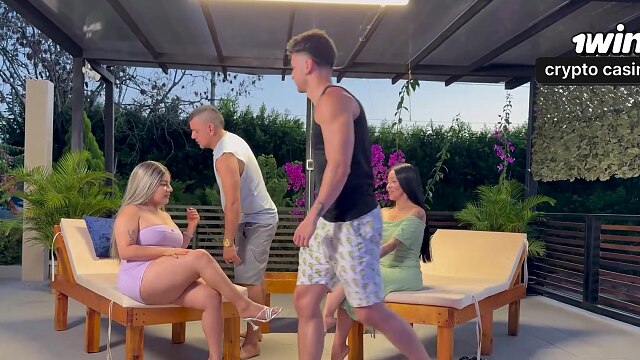 Best friends share their wives for outdoor lesbian sex - Naty Delgado & MarianaSandoval