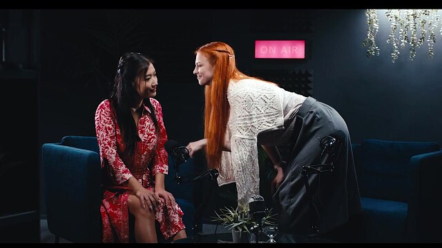 Lesbian Redhead Freezes Time And Makes Asian Babe Her Sex Slave - Lezdom Hardcore Sex